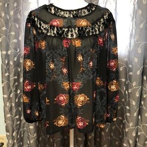 Fall floral dress top.